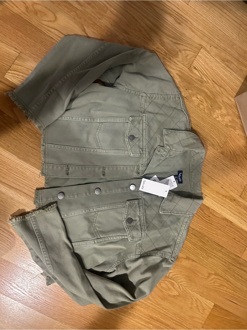 Splendid Olive Green Quilted Utility Jacket